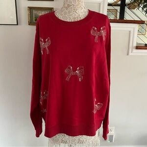 LILLY PULITZER Ballad Bow Crewneck Sweatshirt XL NWT $138